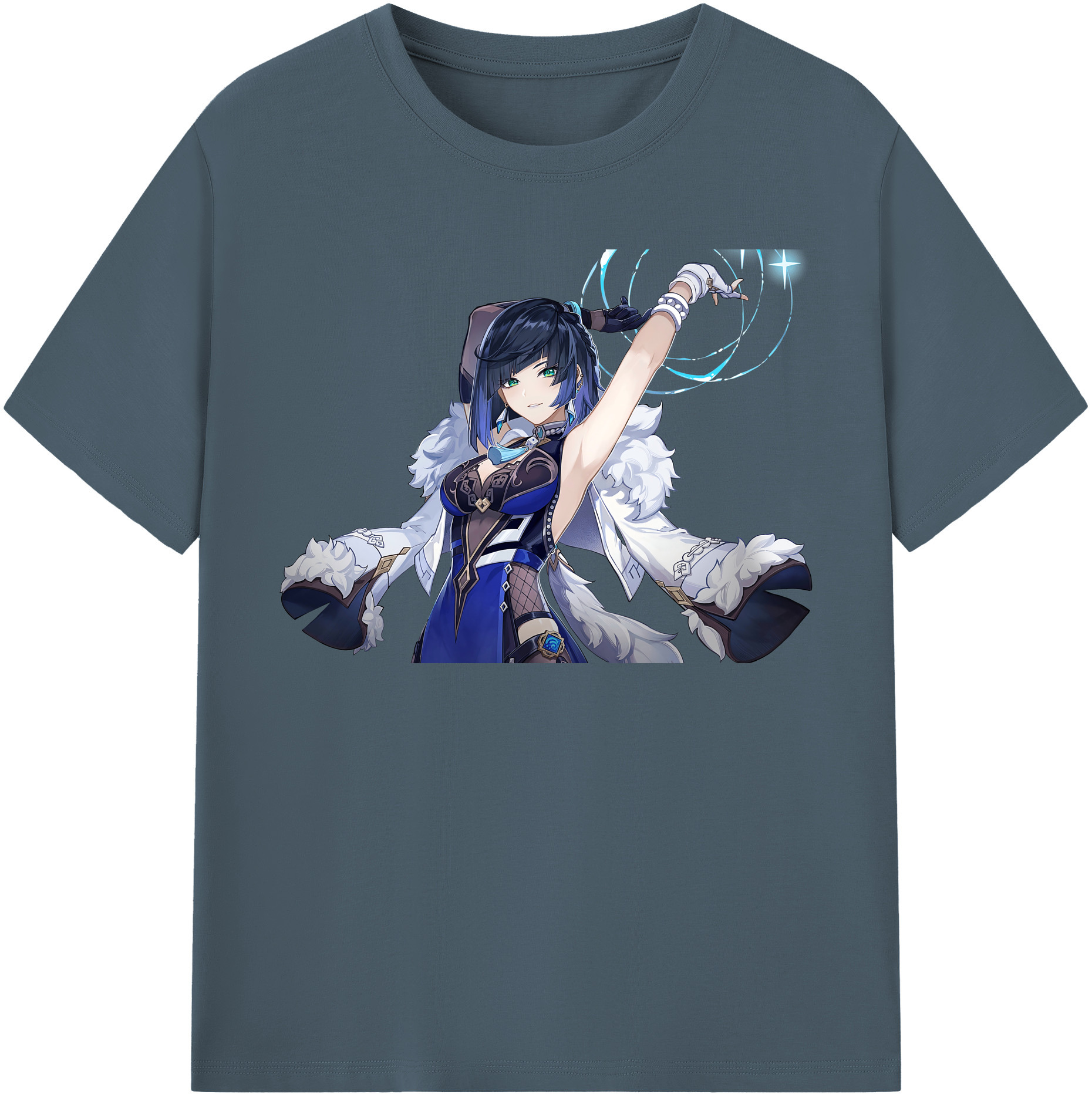 げんし神 夜兰 やらん genshin Yaran 綿100％半袖Tシャツ（フロントプリント）
